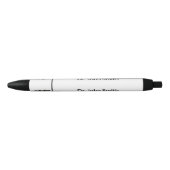 Stylo Noir Simple Médicale professionnel Asclepius noir blanc (Devant)