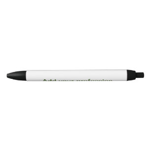 Stylo Noir Simple minimal vert ajoutez votre texte nom photo