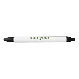 Stylo Noir Simple minimal vert ajoutez votre texte nom photo