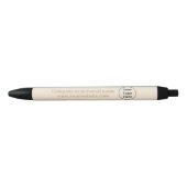 Stylo Noir Simple minimaliste beige (Devant)