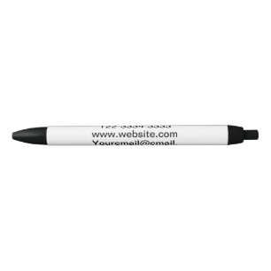 Stylo Noir Simple minimum ajouter votre nom texte place ville