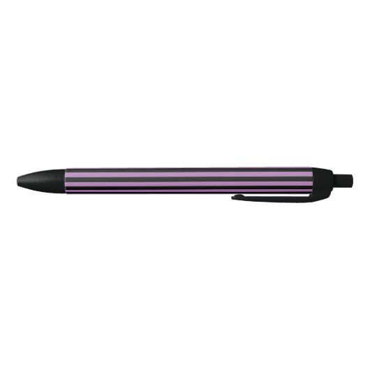 Stylo Noir Simple moderne chic violet et noir rayé (Bas)