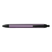 Stylo Noir Simple moderne chic violet et noir rayé (Dos)