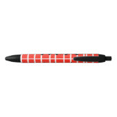 Stylo Noir Simple monogramme ajouter votre nom lettre man min (Dos)