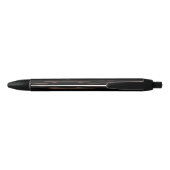 Stylo Noir Simple monogramme ajouter votre nom lettre man min (Dos)