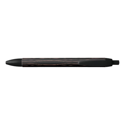 Stylo Noir Simple monogramme ajouter votre nom lettre man min (Dos)