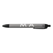 Stylo Noir Simple monogramme ajouter votre nom lettre man min (Bas)
