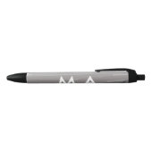 Stylo Noir Simple monogramme ajouter votre nom lettre man min (Haut)
