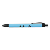 Stylo Noir Simple monogramme ajouter votre nom lettre man min (Haut)