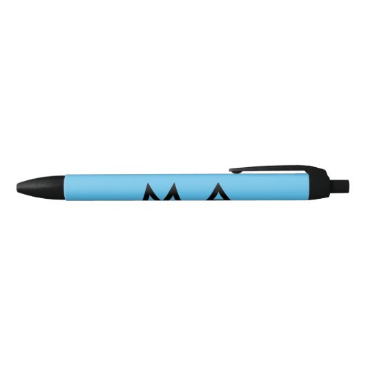 Stylo Noir Simple monogramme ajouter votre nom lettre man min (Haut)