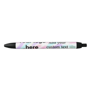 Stylo Noir Simple pi aquarelle rouge ajoutez votre logo texte