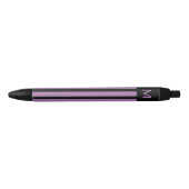 Stylo Noir Simple Purple strié initial (Devant)