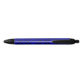 Stylo Noir Simple Scribble | Carreaux miroir | Bleu | (Dos)