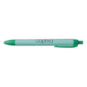 Stylo Noir Sirène de menthe d'argent (Bas)
