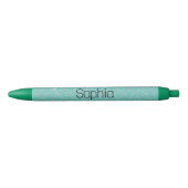 Stylo Noir Sirène de menthe d'argent (Devant)