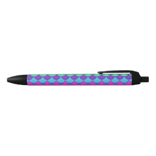 Stylo Noir Sirène multicolore aux couleurs variées