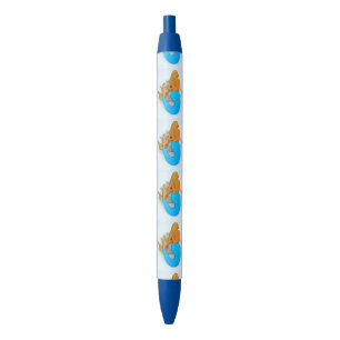 Stylo Noir sirènes de bleu-queue