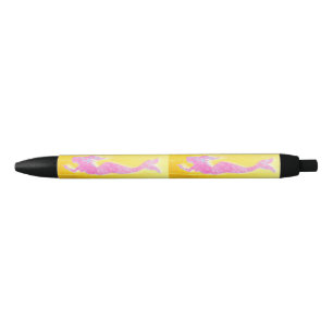 Stylo Noir sirènes roses de natation