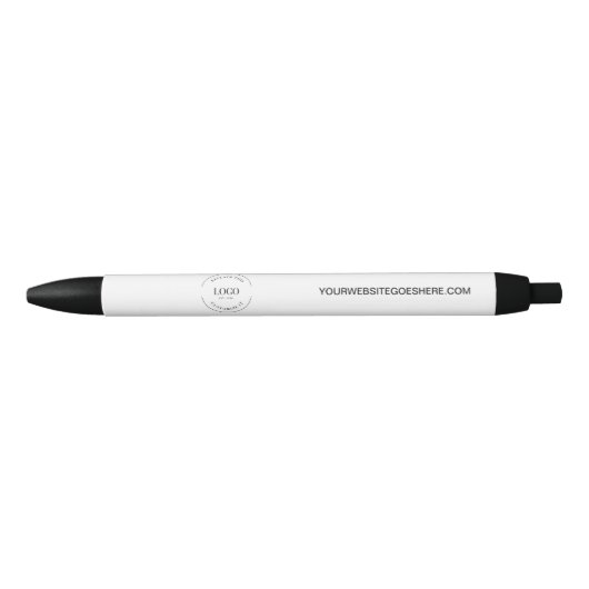 Stylo Noir Site Web de logo personnalisable simple entreprise (Devant)