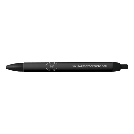 Stylo Noir Site web de logo personnalisable simple minimal en (Devant)