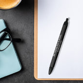 Stylo Noir Site web de nom d'entreprise noir blanc
