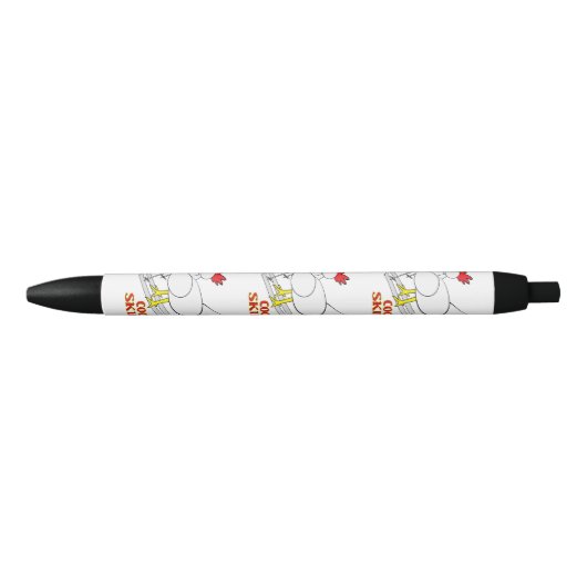 Stylo Noir Skis cocheux (Devant)