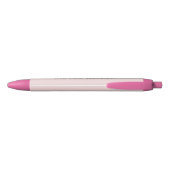 Stylo Noir slogan féministe de super puissance rose (Dos)