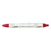 Stylo Noir Snowflakes & Pepperment VACANCES (Devant)