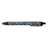 Stylo Noir Snowflakes Winter Design Blue Cold Cute (Bas)