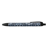 Stylo Noir Snowflakes Winter Design Blue Cold Cute (Haut)