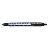 Stylo Noir Snowflakes Winter Design Blue Cold Cute (Dos)