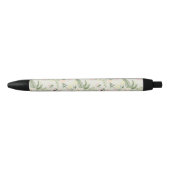 Stylo Noir Soft Mint Green Garden Motif (Devant)