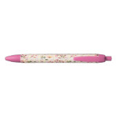 Stylo Noir Soft Pink Floral Stripe Pattern (Dos)
