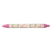 Stylo Noir Soft Pink Floral Stripe Pattern (Devant)