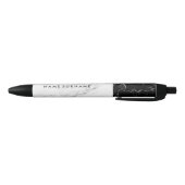 Stylo Noir Sophistiqué élégant moderne de marbre noir et (Bas)
