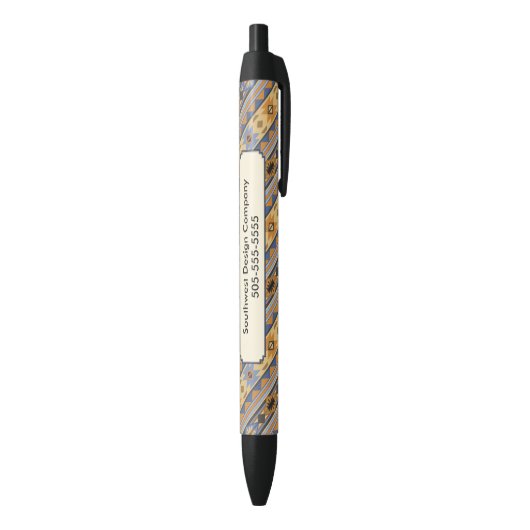 Stylo Noir Southwest Design Gold Blue Grey Tribal Motif (Bas (Vertical))