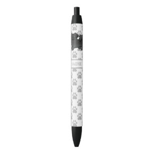 Stylo Noir Spaniel Tibétain Noir Chien de Dessin Animé Mignon