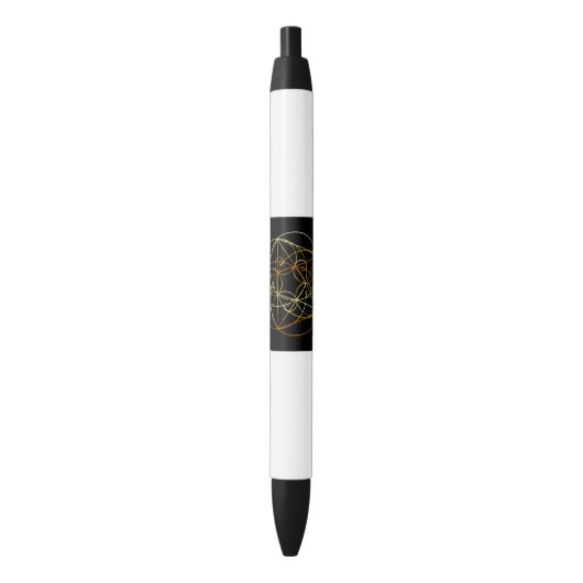 Stylo Noir Spirale de Fibonacci la géométrie sacrée (devant Vertical)