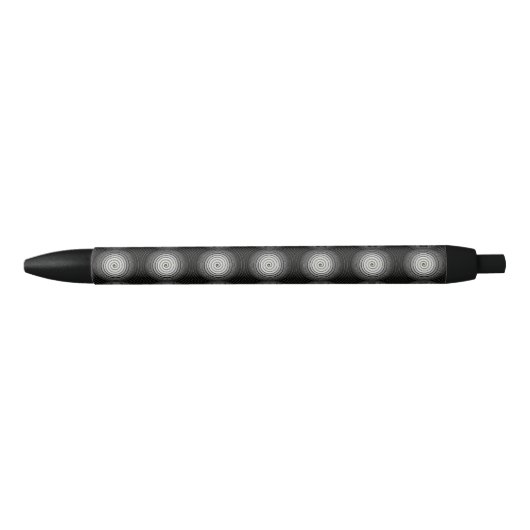 Stylo Noir Spirale Noire Et Blanche (Devant)