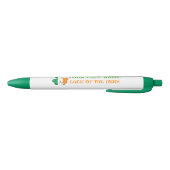 Stylo Noir St Patrick's Day Ireland Flag Custom Name Shamrock (Bas)
