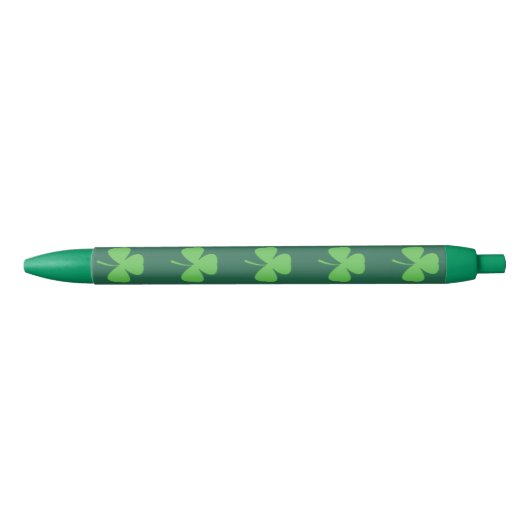 Stylo Noir St. Patrick's Day Shamrock Irish Pen Cadeau (Devant)