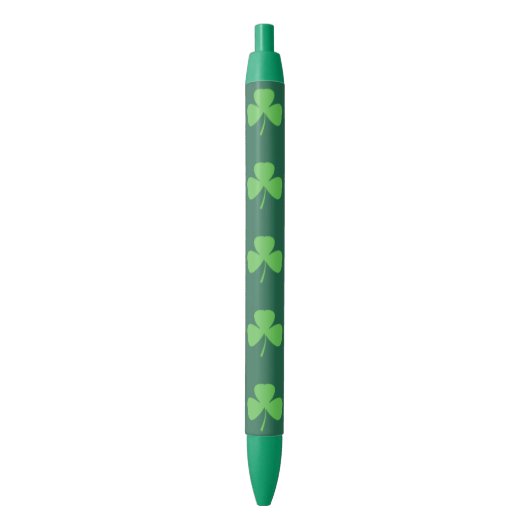 Stylo Noir St. Patrick's Day Shamrock Irish Pen Cadeau (devant Vertical)