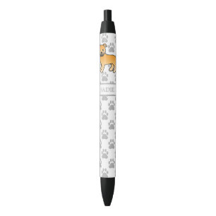 Stylo Noir Staffie anglais Fawn Mignon Chien de dessin animé 