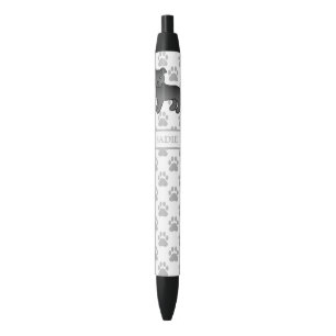 Stylo Noir Staffie anglais noir Chien de dessin animé mignon 