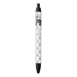 Stylo Noir Staffie noir et blanc Chien de dessin animé mignon