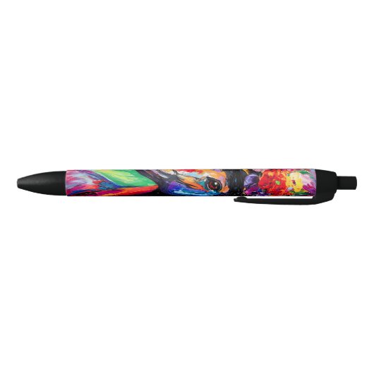 Stylo Noir Stallion floral (Bas)