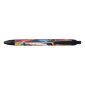 Stylo Noir Stallion floral (Dos)