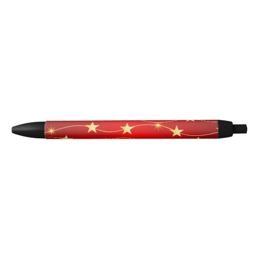 Stylo Noir Star Adored Ruby Motif rouge (Devant)