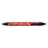Stylo Noir Star Adored Ruby Motif rouge (Dos)