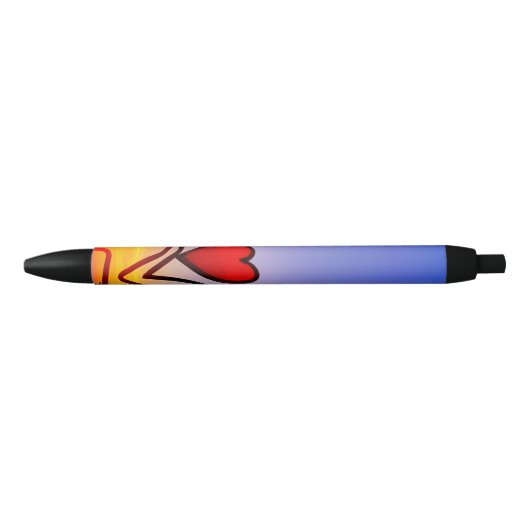 Stylo Noir statue d'amour (Devant)